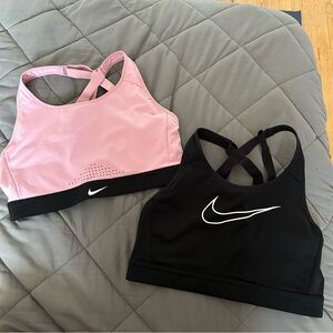 Two Nike Dri-FIT High Impact Strappy Back Sports Bra
